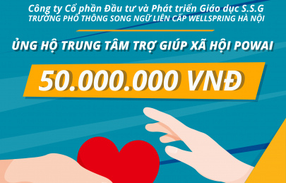 Trường Phổ thông Song ngữ Liên Cấp  game đánh bài tiến lên 
 ủng hộ 50 triệu tới trung tâm trợ giúp xã hội Powai